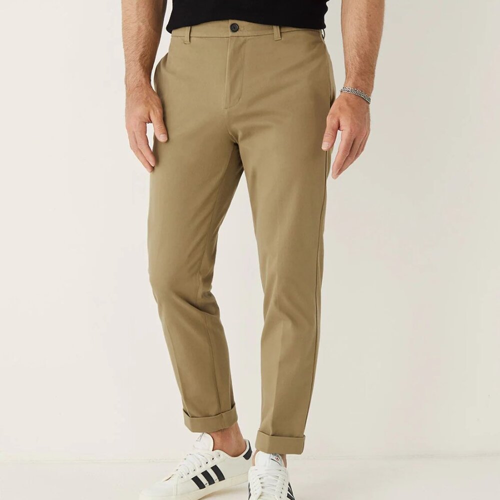 Frank & Oak Men's Khaki Chino Pants - Olive/Tan